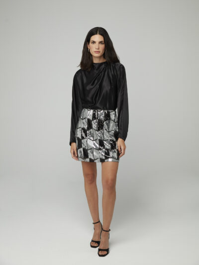 Falda MINI Lentejuela SILVER